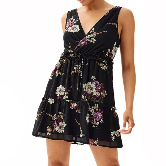 Speechless Black Floral Sleeveless Skater Dress Size XXL - Picture 7 of 7